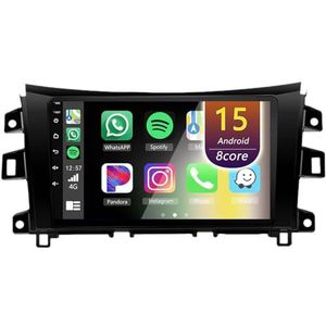 Android Radio voor Nissan Navara NP300 2016-2018, 9 inch Touchscreen Autoradio met Wireless CarPlay Android Auto Bluetooth WIFI(4Core(1+32GB))