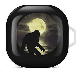Full Moon Bigfoot Oordopjes Hoesje Compatibel met Samsung Hard Shell Beschermhoes Wit-Stijl