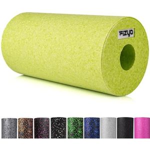 Fizyo Fasciarol voor fitness, yoga en revalidatie, zelfmassage massagerol voor rug, wervelkolom, schuimroller middelhard EPP-schuim, inclusief transporttas (limoen, 30 x 15 cm)