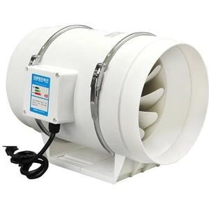 Ventilatieventilator, 4/5/6 Inch Afzuigventilator Stille Inline Pijp Kanaalventilator Badkamer Extractor Ventilatie Keuken Wc Muur Air Clean Ventilator Krachtige luchtstroom (Color : 5inch 125mm, Si