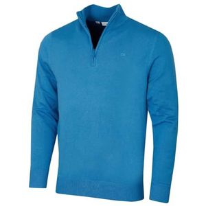 Calvin Klein Heren Campus 1/2 Zip Soft Feeltrui - Zomerblauw - L
