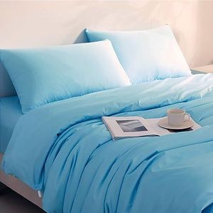 STODOMED Dekbed, vochtbescherming, katoen, incontinentie, beschermhoes, dekbed, waterdicht, ademend, met ritssluiting, wasbaar, blauw, 145 x 200 cm