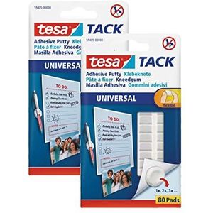 tesa® Tack Kneedgum, vormbaar, 80 pads (2 verpakkingen, standaard)