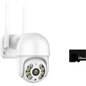 Bewakingscamera, 8MP 4K Dual Lens Dual Screen IP Camera 4MP HD Ai Menselijke detectie Beveiliging Waterdichte CCTV Surveillance(4MP Add 128G)