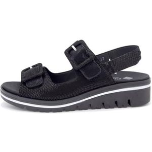 PieSanto - 230825 sandalen, uitneembare binnenzool, zwart, voor dames, Zwart 36745, 42 EU
