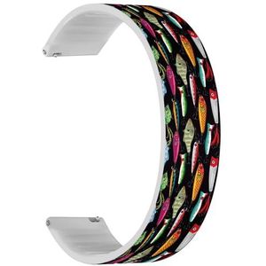 RYANUKA Solo Loop Strap Compatibel met Amazfit Bip 3, Bip 3 Pro, Bip U Pro, Bip, Bip Lite, Bip S, Bip S lite, Bip U (Pop Kleurrijk kunstaas) Quick-Release 20 mm rekbare siliconen band band accessoire