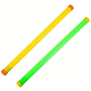 Noisemakers kreunen buis plastic grappige feestgeluid maker 15 inch geluid sensorisch buisspeelgoed voor peuters en kinderen 2 stks geel groen