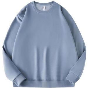Leader of the Beauty Unisex oversized sweatshirt met ronde hals heren pullover truien lange mouwen herfst outfits 2024, Lichtblauw, S