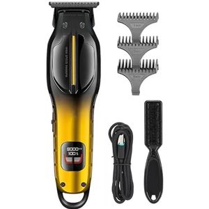Tondeuse voor mannen, trimmer draadloze elektrische haarsnijmachine, professionele tondeuse 9000 tpm kapperstrimmer voor mannen (goud)