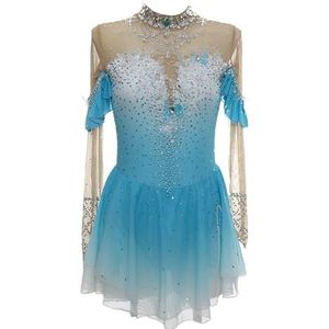 Kunstschaatsjurk For Dames, Schaatskleding For Meisjes, Elastische Rits, Teamdanskostuums(4XL)