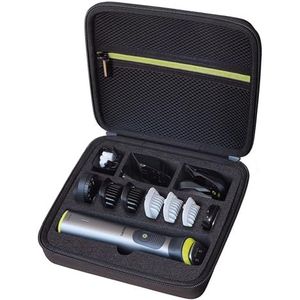 Woollo Etui compatibel met Philips Multigroom Series 7000, All-in-One Trimme model MG7930/15 MG7950/15 baardtrimmer, lichaamshaartrimmer, draagbaar, harde reis-case, hoes, waterdichte tas (alleen lege