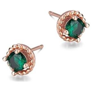 Franse smaragd zirkonia oorbellen eenvoudige diamanten oorbellen vrouwelijk temperament persoonlijkheid match oorbellen