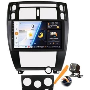 Zwart,Y700S,Auto Stereo Android 15.0 Radio Sat Nav voor Hy-undai Tucson 2004-2009 GPS Navi 10'' Cartablet Multimedia Video Player FM BT Ontvanger met Carplay 4G 5G WiFi DSP SWC