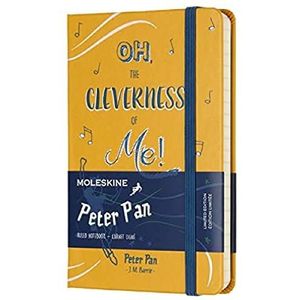 Moleskine notitieboek, Peter Pan, hardcover gelinieerd Pocket geel oranje