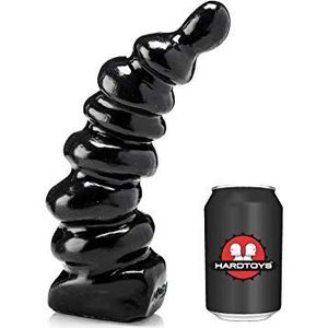 Hardtoys Twister Dildo, Zwart, 29 cm x 7.5cm