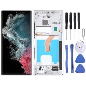 Mobile phone accessories Voor for galaxy S22 Ultra 5G SM-S908B EU Edition OLED LCD-scherm Digitizer volledige montage met frame LCD screen