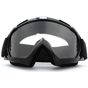 CYMKYQ Motorbril, Motorcrossbril, Skibril Winter Sneeuw Fietsen Sportbril UV-bescherming Heren Dames Ski Snowboard Bril Motocross (Materiaal: Transparante Lens)