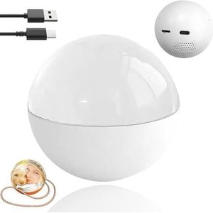 2,7"" Crystal Ball Digital Display, Crystal Ball Video Player, Gepersonaliseerde digitale geheugendisplay - uploadbare video's en foto's, met digitale en hartslagweergave, voor herinneringen(White)