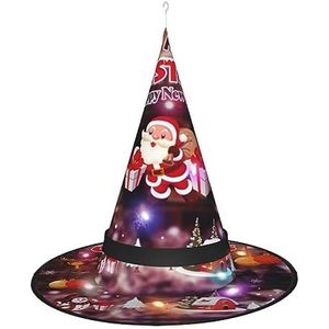 OUSIKA Kerstman Sneeuwman Rendier Halloween Hoed Opknoping Verlichte Led Hoed Halloween Glanzende Heks Hoed Cosplay Cap voor Halloween Decor