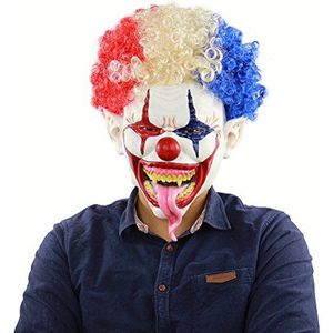 Halloween Cosplay Masker Gruwelijk Masker Angstaanjagende Toothy Tong Uit Clown Masker