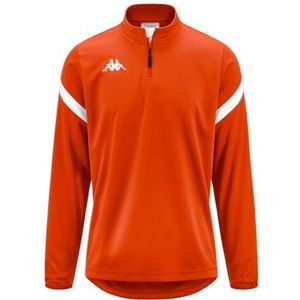 Kappa - Dolvole sweatshirt voor heren, Oranje, Wit, 4XL