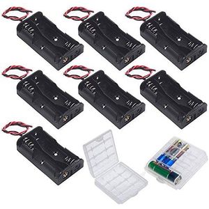 HALJIA 9V Batterij Houder Box Case Met Plug Compatibel met Arduino HALJIA 9V Batterij Houder Box Case Met Plug Compatibel met Arduino