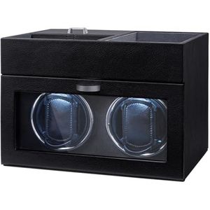 Mcbazel Multifunctional Watch Winder for 2 Watches, Automatic Watches Display LED Light Jewelry Storage Box with Quiet Motor 1 Mode Rotation