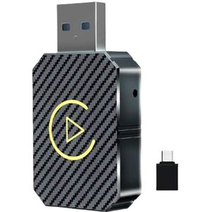 AZURAOKEY 2 in 1 Draadloze Carplay Androids Auto Adapter USB Auto Dongle Plug & Play Smart AI Box BT WiFi voor Wired CarPlay/Andriod Auto Auto's, Gemakkelijk Plug & Play