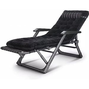 GEIRONV Draagbare Zero Gravity Fauteuil, Ligstoel Kantoor Lunchpauze Dutje Zomer Thuis Strand Balkon Vrijetijdsstoel Fauteuils (Color : With pad A, Size : 178x25x67cm)