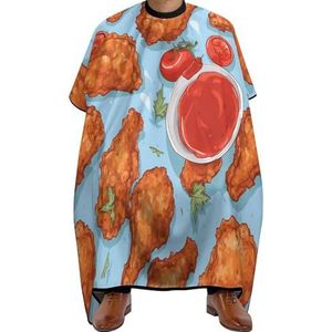Salon Cape Gebakken Kip En Tomatensaus Kapper Cape Verstelbare Haar Snijden Cape Professionele Kappers Cape Voor Kapper Accessoires Thuis Kappers 140x168cm