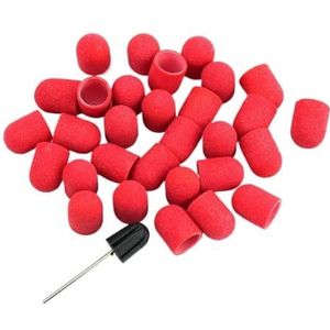 Nagelschuurkop, Nagelbooraccessoires Schuurbanden Doppen Doorn Pak van 50 Verschillende maten korrelgroottes Kunststof(5x11 80 Grit)