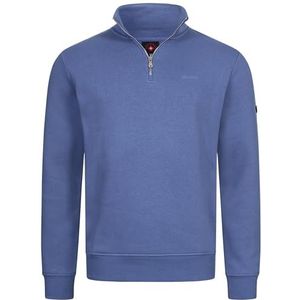 Höhenhorn Troiberg Herentrui, 1/4 rits, sweatshirt, troyer met kraag, blauw, M