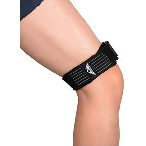 SupreGear IT-Bandriem voor Knie, Verstelbare Comfortabele Lliotibiale Bandomslag Ademende ITB-Riem met Extra Compressie voor Iliotibiale Bandsyndroom, Zwart