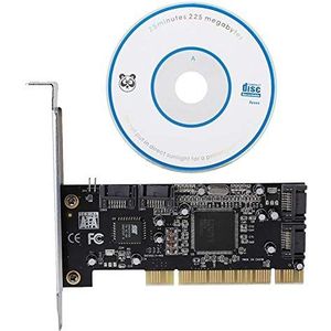 PCI-controllerkaart, PCI SATA 4-poorts PCI naar 4 interne SATA-poort 1,5 Gbps Sil3114 Chipset RAID-controllerkaart met SATA-interface, ondersteuning voor 98SE/Me/2000/XP/NT4.0/XP 64-bit/Vista