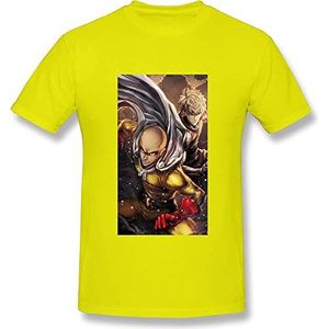 One Punch Man T Shirt Men's Fashion Cotton Crew Neck Short Sleeve Graphic Tees Casual Summer Tee Tops Black overhemden(Small)