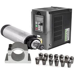 Spilmotor, 0. 8KW CNC Router Spindel Luchtgekoelde Spil Motor Kit 1. 5KW 220 Inverter 65mm klem 13pcs ER11 Collet