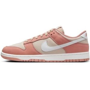 Nike Heren Dunk Low Retro, Rood Stardust/Sanddrift/Summit Wit, 43 EU