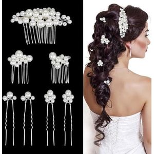 Xuxinsheng Parel haar kam bruiloft haar kam decoratie haar kam bruiloft parel haar kam set
