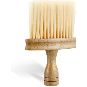 Sunjiyan Haarborstel nek reinigingsborstel houten handvat professionele kappersborstel zachte reiniging voor kapsalon