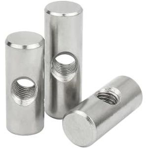 Meubelcilinderbouten, 304 roestvrijstalen moerpen for houten meubels, zilver M4 M5 M6 10-30 mm(OD8 M5x12(4PCS))