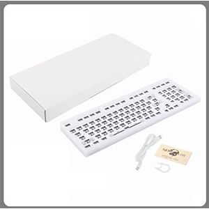 NT980 Hot Swap Mechanisch Toetsenbord Kit RGB Compatibel met 3/5 Pins Voor Cherry Gateron Kailh Dial Toetsenbord DIY (Transparant Wit)