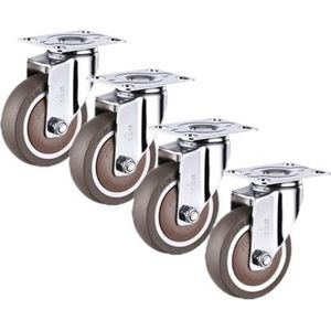 3 Inch 4 Stks/partij 4 Stks/partij Lichtgewicht Mute Meubels Medische Plank Ventilator Wiel