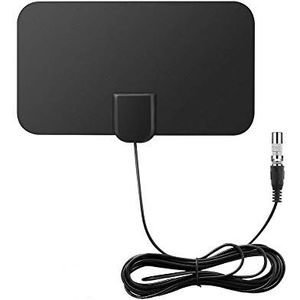 DollaTek Indoor Mini Digital TV Antenne 50 Mile Range Signaalversterker F-TV Compatibel HDTV 4K
