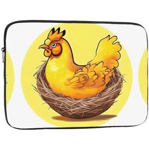 Bird'S Nest Golden Chicken Shockproof Draagbare Laptop Sleeve Voor Mannen En Vrouwen Zakenreizen Kantoor Dagelijks Gebruik 13 Inch