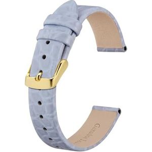 Jeniko Lederen Horlogeband For Dames Vrouwen 8mm 10mm 12mm 14mm 16mm 18mm 19mm 20mm Vervanging Band Roestvrij Gesp (Color : Light Purple-Gold, Size : 8mm)