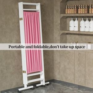 Medische kamerverdeler met opvouwbare panelen, mobiel medisch privacyscherm, waterdicht nylonweefsel, kamerverdeler met vergrendelbare wielen, geschikt, 189 cm hoog(White,5-panel)