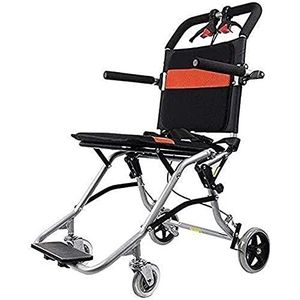Rolstoelen Opklapbaar, zelfrijdend, lichtgewicht aluminium met opvouwbaar frame, 36 cm zitbreedte, lichtgewicht opvouwbare begeleider, antislip, slijtvast, schokabsorberend, duwtype, zelfrijdend
