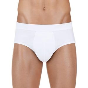 PROTECHDRY - Wasbaar urine-incontinentie katoenen slip ondergoed voor mannen met absorberend gebied aan de voorkant, wit groot, 92,4 cm taille