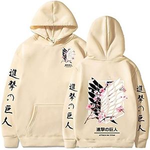 acsefire Attack on Titan Hoodie Unisex Harajuku Casual Sweatshirt Attack on Titan Logo Lange Mouw Anime Fans Gift