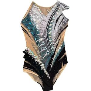 Ritmische Gymnastiektrui For Meisjes, Mouwloze Dansoutfit For Dames For Wedstrijden, Acrobatische Kostuums(4XL)